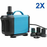 2 PCS 1200 GPH Aquarium Tank Fountain Hydroponic Submersible Water Pond Pump-Fish-AQUANEAT-PetPhenom