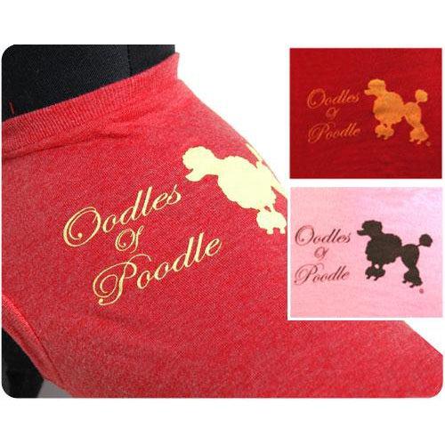 26 Bars & a Band Oodles of Poodle Identi-tees - Large - Red (R)-Dog-26 Bars & a Band-PetPhenom