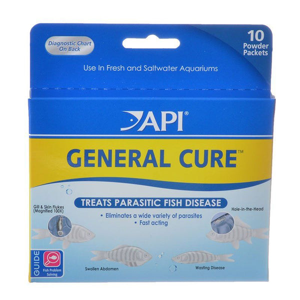 API General Cure Powder, 10 Packets - (325 mg Each)-Fish-API-PetPhenom