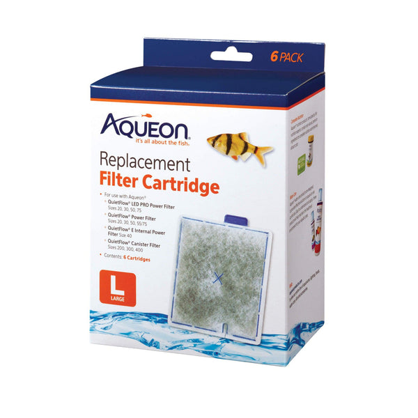 Aqueon Replacement Filter Cartridges 6 pack Large 5.24" x 1.75" x 5.7"-Fish-Aqueon-PetPhenom