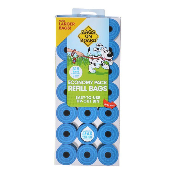 Bags on Board Waste Pick Up Refill Bags - Blue, 315 Bags-Dog-Bags On Board-PetPhenom