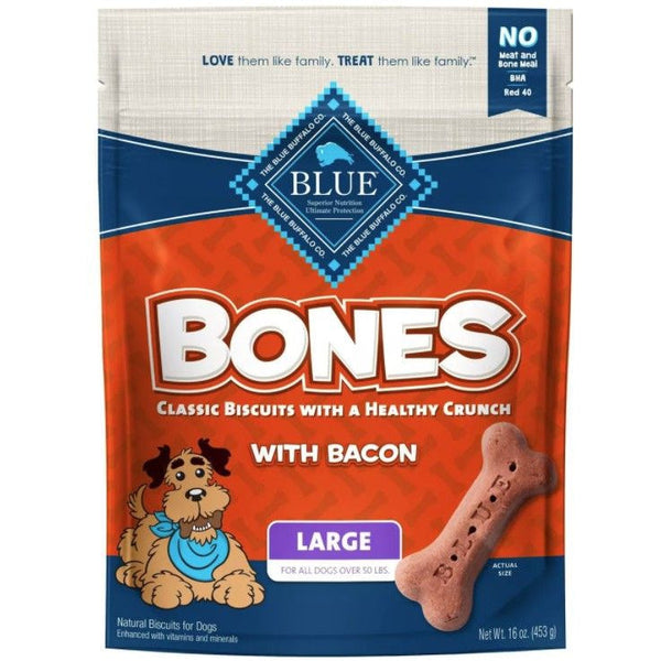 Blue Buffalo Classic Bone Biscuits with Bacon Large, 16 oz-Dog-Blue Buffalo-PetPhenom