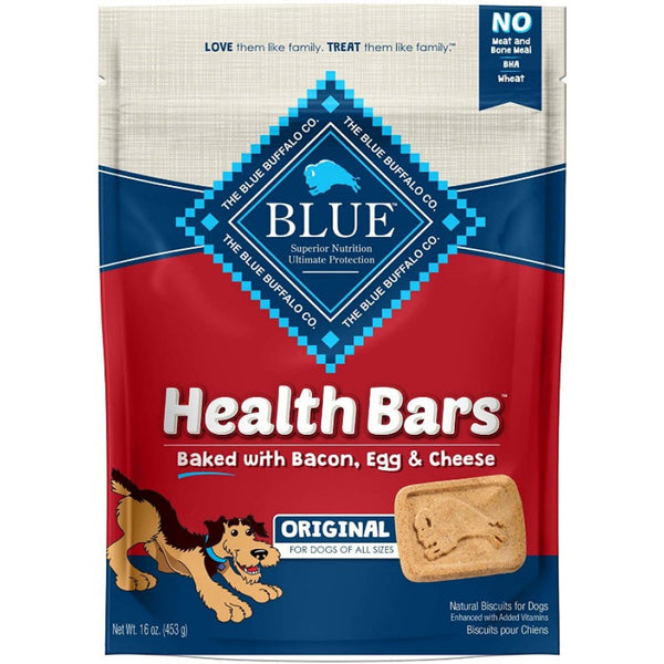 Blue Buffalo Health Bars Dog Biscuits - Baked with Bacon, Egg & Cheese, 16 oz-Dog-Blue Buffalo-PetPhenom