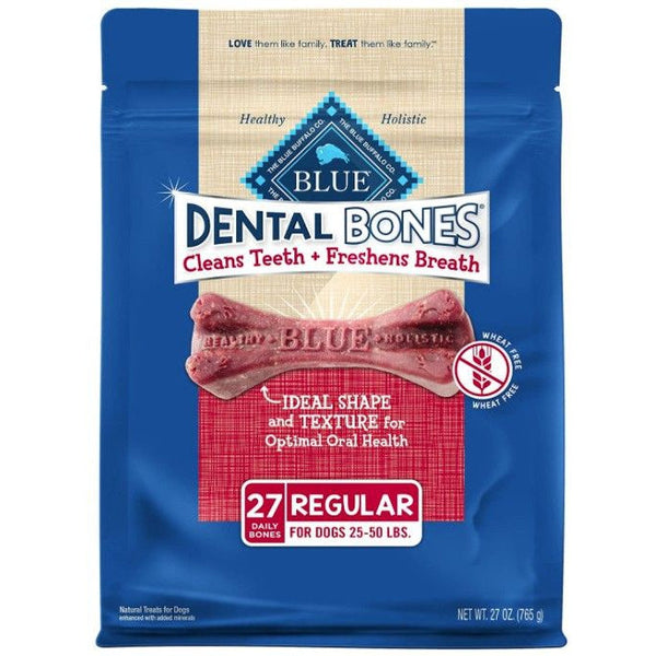 Blue Buffalo Wheat-Free Daily Dental Bones Regular, 27 oz-Dog-Blue Buffalo-PetPhenom