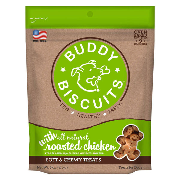 Buddy Biscuits Original Soft and Chewy Dog Treats Roasted Chicken 6 ounces-Dog-Buddy Biscuits-PetPhenom