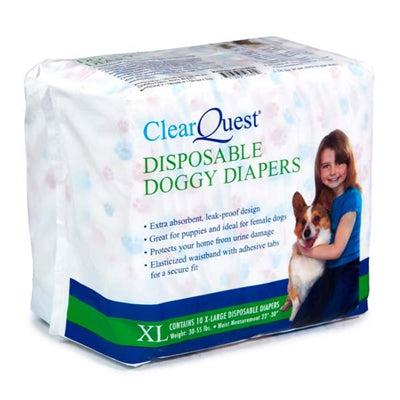 Clear Quest Disposable Doggie Diapers -X-Large-Dog-Clr Quest-PetPhenom