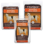 Clear Quest Washable Male Wraps, Black -Medium-Dog-Clr Quest-PetPhenom