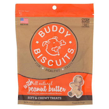 Cloud Star - Buddy Biscuits Soft and Chewy Treats - Peanut Butter - Case of 12 - 6 oz.-Dog-Cloud Star-PetPhenom