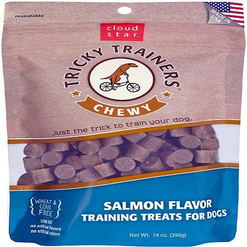 Cloud Star Chewy Tricky Trainers Salmon Flavor Dog Treats, 14-oz. bag-Dog-Cloud Star-PetPhenom