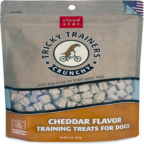 Cloud Star Crunchy Tricky Trainers Cheddar Flavor Dog Treats, 8-oz. bag-Dog-Cloud Star-PetPhenom