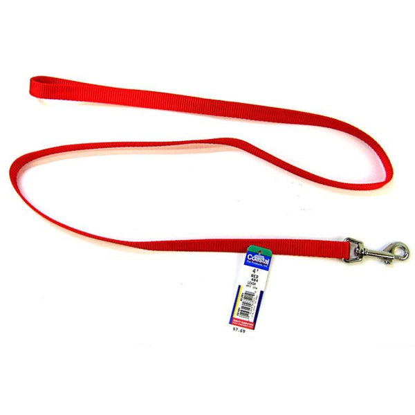 Coastal Pet Nylon Lead - Red, 4' Long x 5/8" Wide-Dog-Coastal Pet Products-PetPhenom