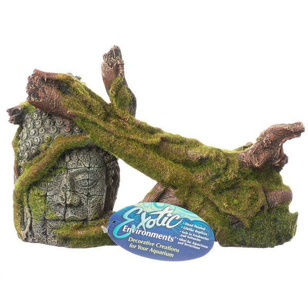 Exotic Environments Moss Covered Ruin & Roots, 10.5"L x 4.25"W x 6.25"H-Fish-Blue Ribbon Pet Products-PetPhenom