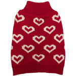 Fashion Pet All Over Hearts Dog Sweater Red, Medium-Dog-Fashion Pet-PetPhenom