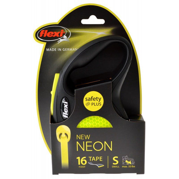Flexi New Neon Retractable Tape Leash, Small - 16' Tape (Pets up to 33 lbs)-Dog-Flexi-PetPhenom