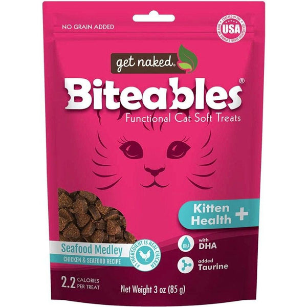 Get Naked Kitten Health Biteables Seafood Medley Flavor, 3 oz-Cat-Get Naked-PetPhenom