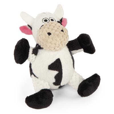 GoDog™ Toys Checkers Sitting Cow by GoDog -Large-Dog-GoDog™ Toys-PetPhenom