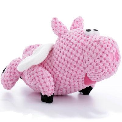 GoDog™ Toys Checkerz Flying Pig with Chew Guard™ -Small-Dog-GoDog™ Toys-PetPhenom