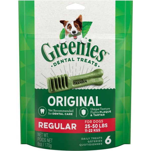 Greenies Regular Dental Dog Treats, 6 count-Dog-Greenies-PetPhenom