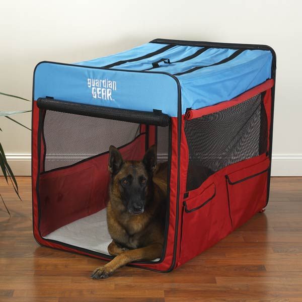 Guardian Gear Collapsible Crate -XL (Red/Blue)-Dog-Guardian Gear-PetPhenom