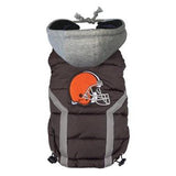Hip Doggie Inc. Cleveland Browns Dog Puffer Vest by Hip Doggie -XXXL-Dog-Hip Doggie Inc.-PetPhenom
