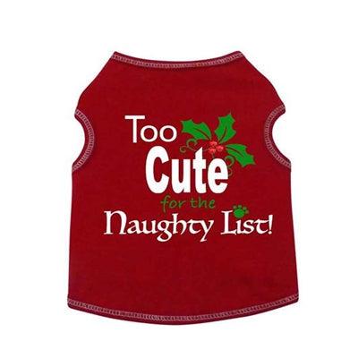 I See Spot Too Cute for the Naughty List Tank - Red -Medium-Dog-I See Spot-PetPhenom