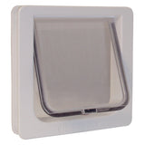 Ideal Pet Products Lockable Cat Flap Door Small White 1.625" x 8.18" x 7.94"-Cat-Ideal Pet Products-PetPhenom