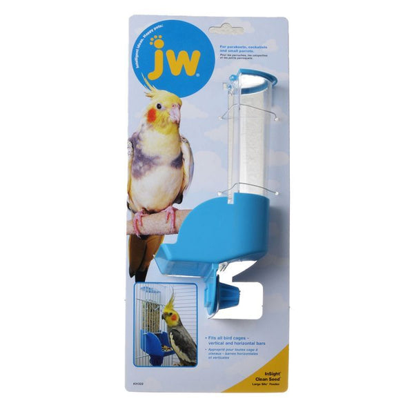 JW Insight Clean Seed Silo Bird Feeder, Large - (2.75"W x 8.25"H)-Bird-JW Pet-PetPhenom