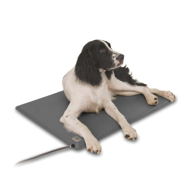 K&H Pet Products Deluxe Lectro-Kennel Small Gray 12.5" x 18.5" x 0.5"-Dog-K&H Pet Products-PetPhenom
