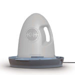 K&H Pet Products Poultry Waterer Heated 2.5 gallon Gray 16" x 16" x 15"-Small Pet-K&H Pet Products-PetPhenom