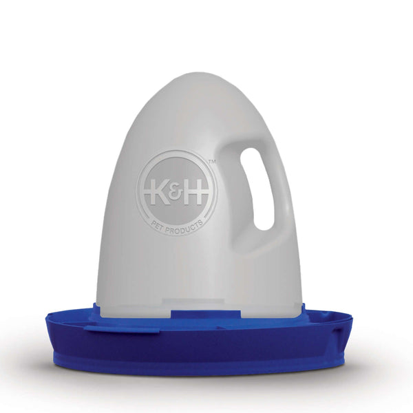 K&H Pet Products Poultry Waterer Unheated 2.5 gallon Blue 16" x 16" x 15"-Small Pet-K&H Pet Products-PetPhenom
