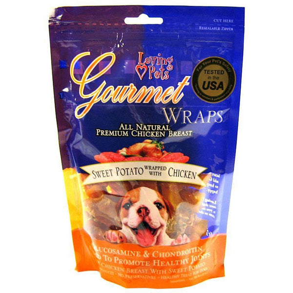 Loving Pets Gourmet Sweet Potato & Chicken Wraps, 8 oz-Dog-Loving Pets-PetPhenom