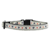 Mirage Pet Products Anchors Nylon Ribbon Collar White Cat Safety-Cat-Mirage Pet Products-PetPhenom