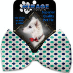 Mirage Pet Products Aquatic Dots Pet Bow Tie Collar Accessory with Velcro
