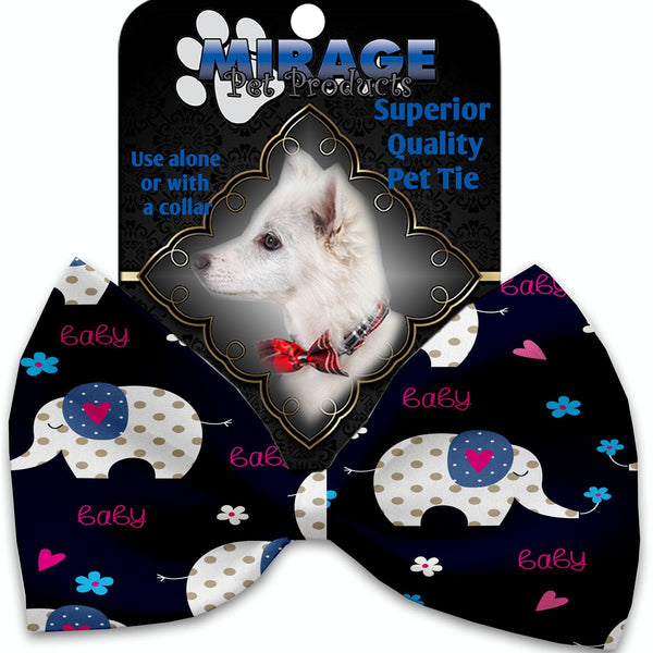 Mirage Pet Products Baby Elephants Pet Bow Tie Collar Accessory with Velcro