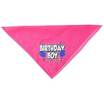 Mirage Pet Products Birthday Boy Screen Print Bandana, Large, Assorted Colors-Dog-Mirage Pet Products-Bright Pink-PetPhenom