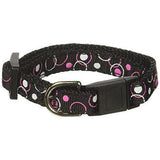 Mirage Pet Products Retro Nylon Ribbon Cat Safety Collar, Black-Cat-Mirage Pet Products-PetPhenom
