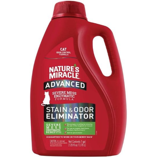 Natures Miracle Cat Advanced Stain and Odor Eliminator, 1 gallon-Cat-Natures Miracle-PetPhenom