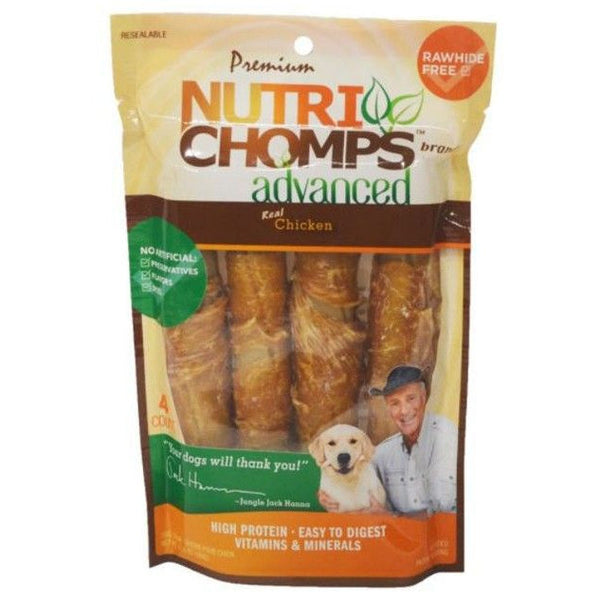 Nutri Chomps Advanced Twists Dog Treat Chicken Flavor, 4 count-Dog-Nutri Chomps-PetPhenom