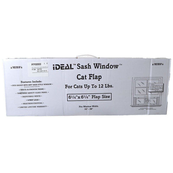 Perfect Pet Aluminum Sash Window Cat Door, 33"-38" High-Cat-Perfect Pet Products-PetPhenom