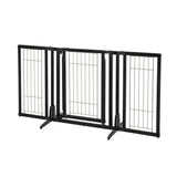 Richell Premium Plus Freestanding Pet Gate Black 34"-63" x 20.5"-26" x 32"-Dog-Richell-PetPhenom