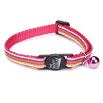 Savvy Tabby Decorative Ribbon Collar 8"-12" -Pink Stripe-Cat-Savvy Tabby-PetPhenom