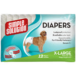 Simple Solution Disposable Dog Diapers 12 pack Extra Large White-Dog-Simple Solution-PetPhenom