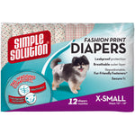 Simple Solution Fashion Disposable Dog Diapers 12 pack Extra Small Pink-Dog-Simple Solution-PetPhenom