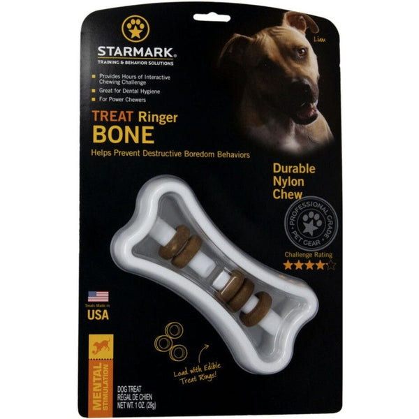 Starmark Ringer Bone Treat Toy, 1 count-Dog-Starmark-PetPhenom