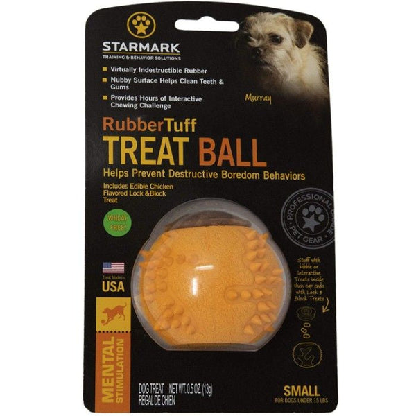 Starmark RubberTuff Treat Ball Small, 1 count-Dog-Starmark-PetPhenom