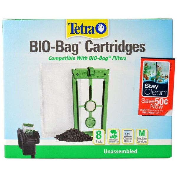 Tetra Bio-Bag Cartridges with StayClean - Medium, 8 Count-Fish-Tetra-PetPhenom