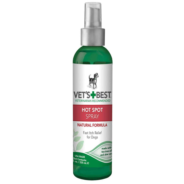 Vet's Best Hot Spot Dog Skin Care Spray 8oz Green 1.88" x 1.88" x 8"-Dog-Vet's Best-PetPhenom