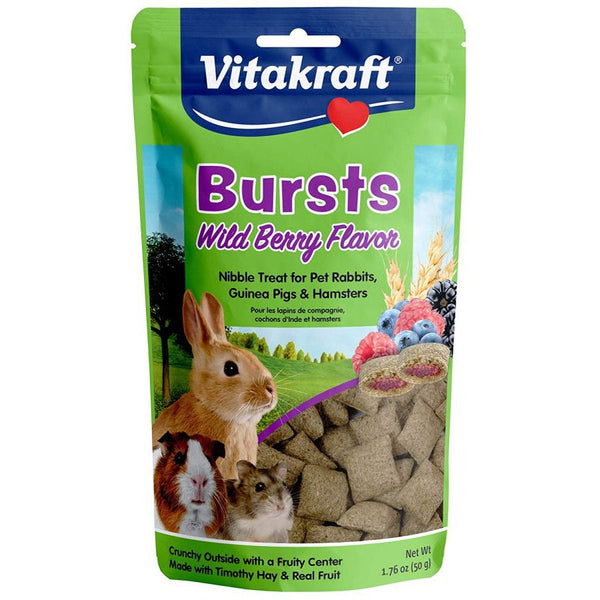 Vitakraft Bursts Treat for Rabbits, Guinea Pigs & Hamsters - Wild Berry Flavor, 1.76 oz-Small Pet-Vitakraft-PetPhenom