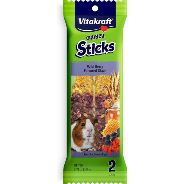 Vitakraft Triple Baked Crunch Sticks Treat for Guinea Pigs - Berry & Yogurt Flavor, 2 Pack-Small Pet-Vitakraft-PetPhenom