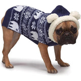Zack & Zoey Elements Polar Bear Knitted Hooded Sweater - Small-Dog-Zack & Zoey-PetPhenom